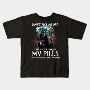 Skull Dont Piss Me Off Kids T-Shirt